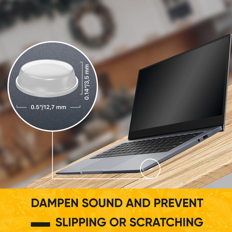 Vellax 128 Clear Cabinet Door Bumpers - 1/2 Inch Self Adhesive Rubber Stoppers for Drawers, Damp Pads Cupboards, Cutting Boards, Glass Tops, Picture Frames - Vellax - Image 5